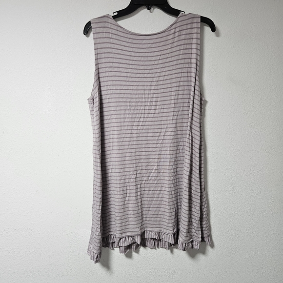 LOGO Layers Striped Sleeveless Top Size XL - Picture 4 of 6
